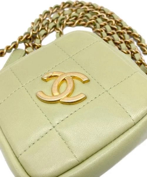 CHANEL CHAIN SHOULDER POUCH LAMBSKIN - 6
