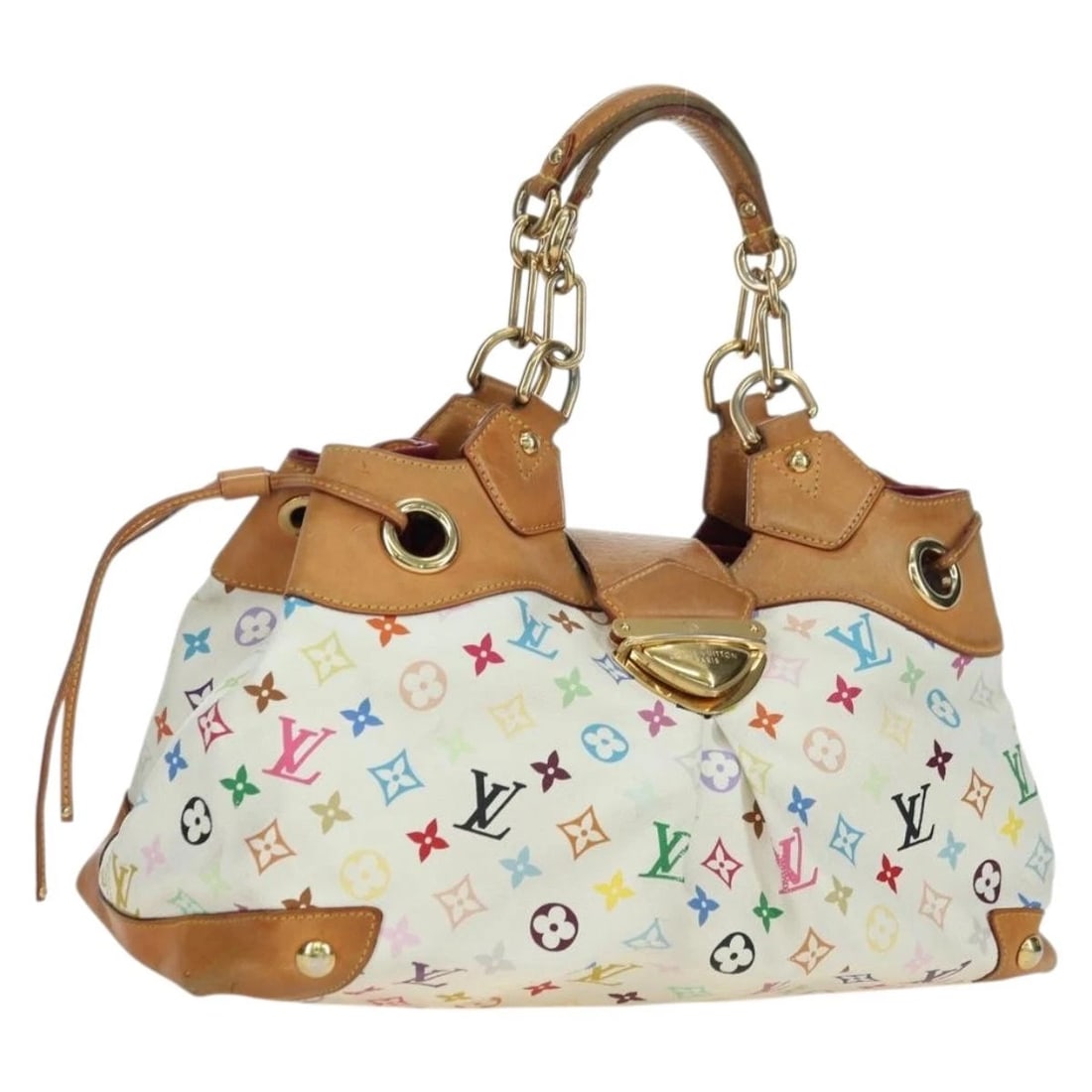 LOUIS VUITTON MONOGRAM MULTICOLOR URSULA TOTE BAG: LOUIS VUITTON Monogram Multicolor Ursula Tote Bag Brand: LOUIS VUITTON Type: Tote Bag Material: Monogram Multicolor Canvas Color: White Size: W16.5 x H10.6 x D4.7inch(Approx) Accessories: None