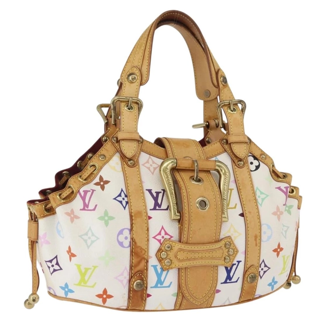 LOUIS VUITTON MONOGRAM MULTICOLOR TEDA PM HAND BAG: LOUIS VUITTON Monogram Multicolor Teda PM Hand Bag Brand: LOUIS VUITTON Type: Hand Bag Material: Monogram Multicolor Canvas Color: White Size: W12.6 x H7.9 x D4.1inch(Approx) Accessories: None