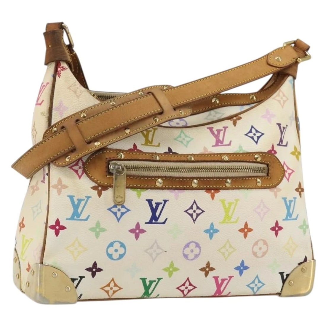 LOUIS VUITTON MONOGRAM MULTICOLOR BOULOGNE BAG: LOUIS VUITTON Monogram Multicolor Boulogne Bag Brand: LOUIS VUITTON Type: Shoulder Bag Material: Monogram Multicolor Canvas Color: White Size: W11.8 x H7.9 x D3.5inch(Approx) Accessories: None