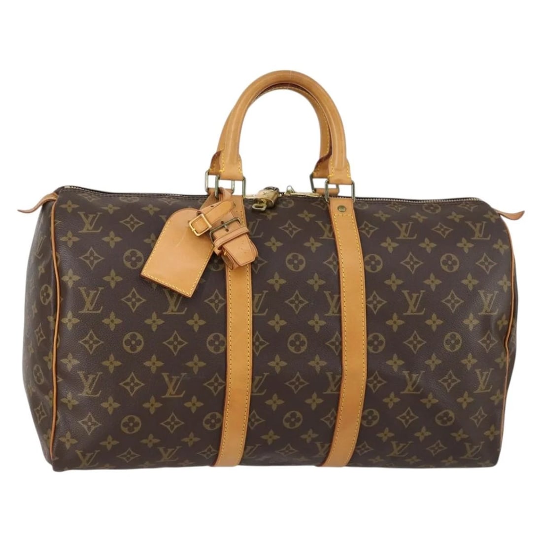 LOUIS VUITTON MONOGRAM KEEPALL 45 BOSTON BAG: LOUIS VUITTON Monogram Keepall 45 Boston Bag Brand: LOUIS VUITTON Type: Boston Bag Material: Monogram Canvas Color: Monogram Size: W17.7 x H9.8 x D7.9inch(Approx) Accessories: None Accesso