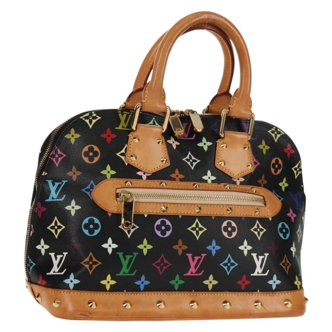 LOUIS VUITTON MONOGRAM MULTICOLOR ALMA PM HAND BAG: LOUIS VUITTON Monogram Multicolor Alma PM Hand Bag Brand: LOUIS VUITTON Type: Hand Bag Material: Monogram Multicolor Canvas Color: Black Size: W11.8 x H9.1 x D6.3inch(Approx) Accessories: None