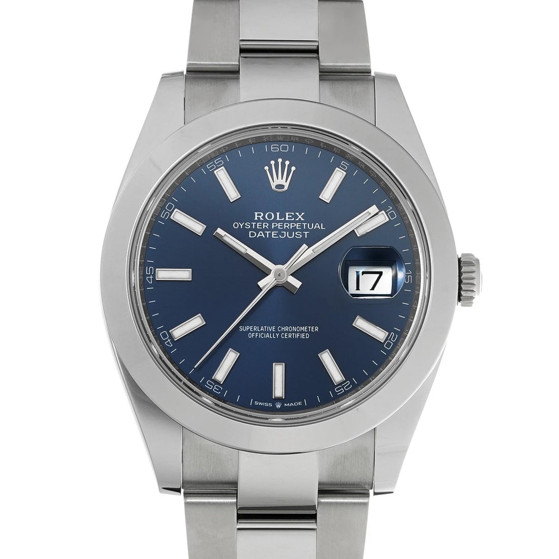 ROLEX DATEJUST BRIGHT BLUE WATCH: ROLEX Datejust Bright blue Watch Brand: ROLEX Type: Wristwatch Material: Band Material Stainless steel, Case Material Stainless steel Color: Dial Color Bright blue Size: ??Case? H/about 41mm W/about 4