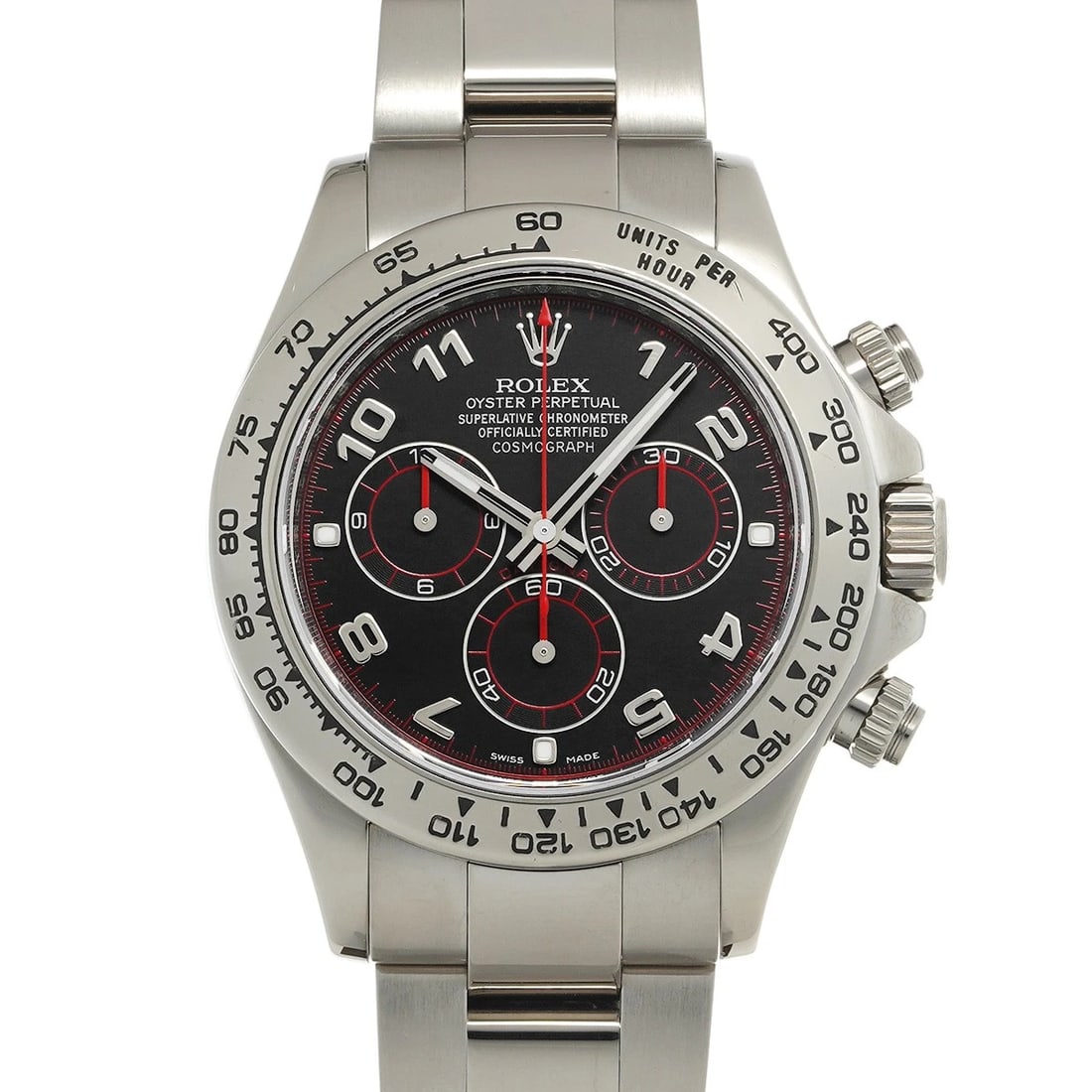 ROLEX COSMOGRAPH DAYTONA GRAY WATCH: ROLEX Cosmograph Daytona gray Watch Brand: ROLEX Type: Wristwatch Material: Band Material White gold, Case Material Stainless steel Color: Dial Color gray Size: ??Case? H/about 40mm W/about 40mm D/abo
