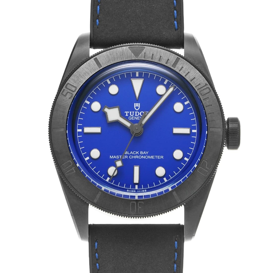 TUDOR BLACK CERAMIC BLUE WATCH: TUDOR Black Ceramic blue Watch Brand: TUDOR Type: Wristwatch Material: Band Material leather/rubber, Case Material ceramic Color: Dial Color blue Band Color black Size: ??Case? H/about 41mm W/about 41