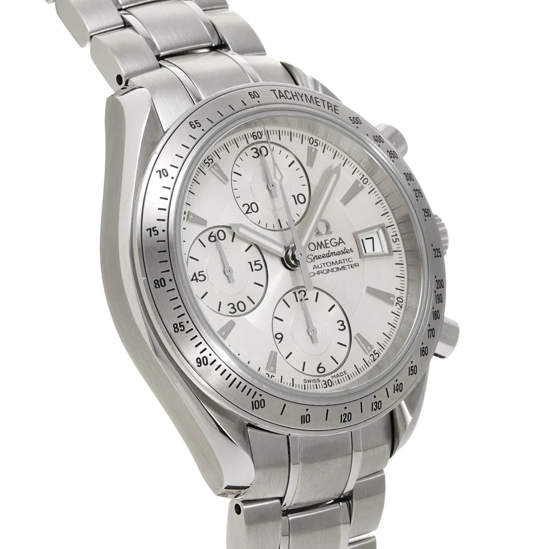 OMEGA SPEEDMASTER DATE SILVER WATCH - 3