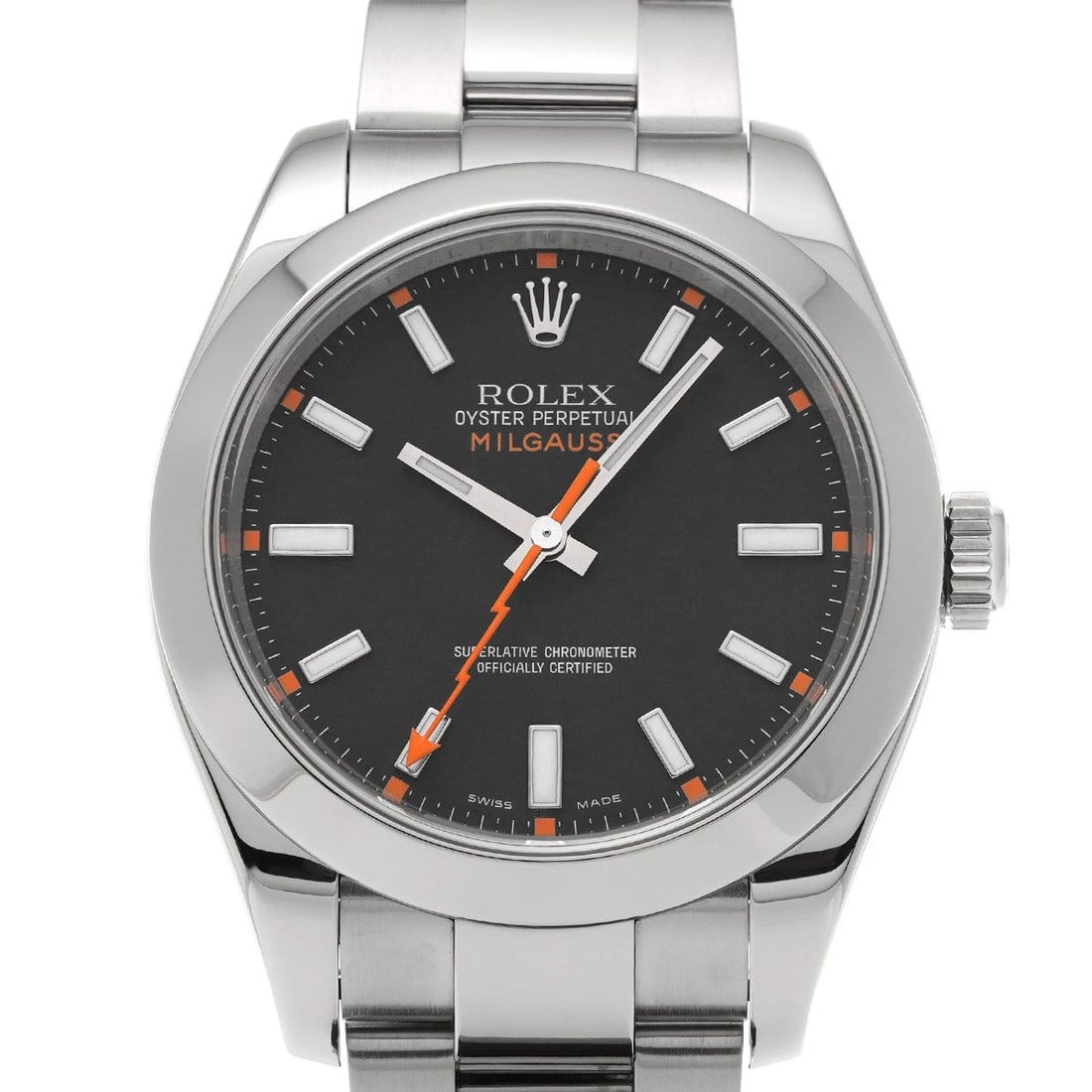ROLEX MILGAUSS BLACK WATCH: ROLEX Milgauss black Watch Brand: ROLEX Type: Wristwatch Material: Band Material Stainless steel, Case Material Stainless steel Color: Dial Color black Size: ??Case? H/about 40mm W/about 40mm D/about 