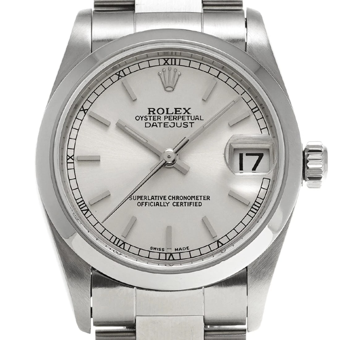 ROLEX DATEJUST SILVER WATCH - 4