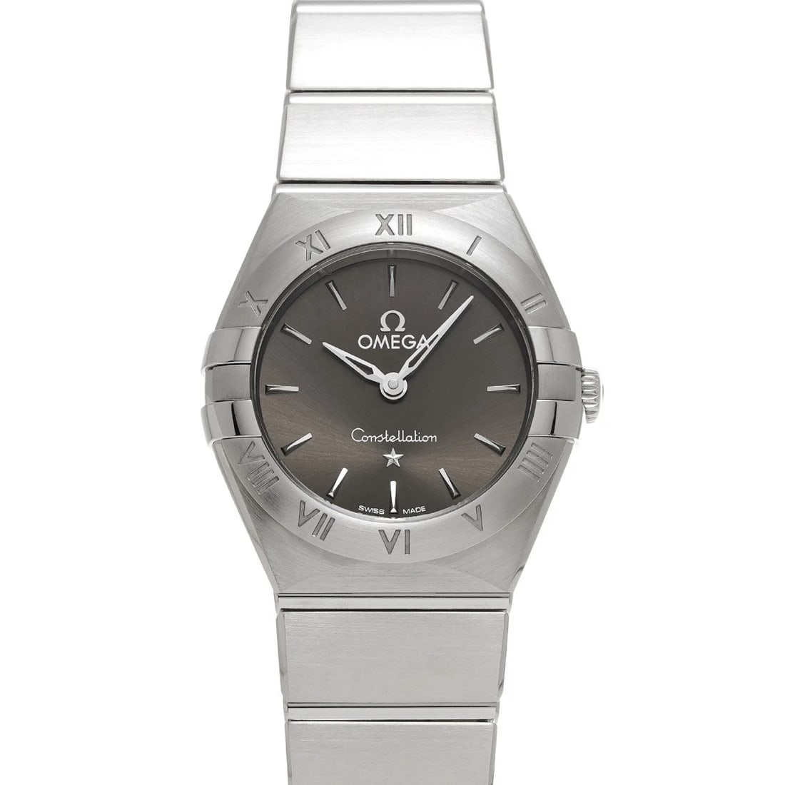 OMEGA CONSTELLATION GRAY WATCH: OMEGA Constellation gray Watch Brand: OMEGA Type: Wristwatch Material: Band Material Stainless steel, Case Material Stainless steel Color: Dial Color gray Size: ??Case? H/about 25mm W/about 25mm D/abo
