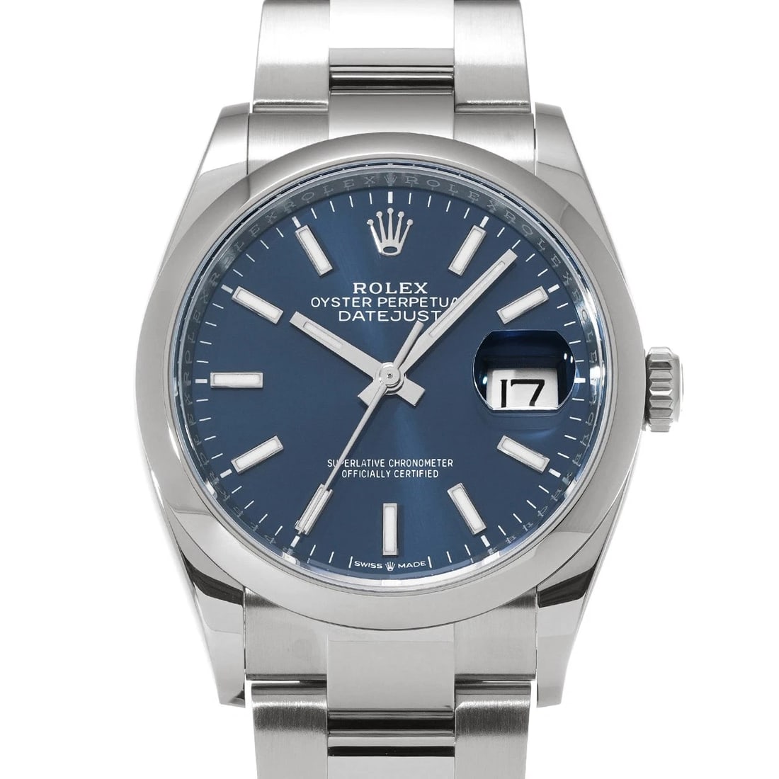 ROLEX DATEJUST BRIGHT BLUE WATCH: ROLEX Datejust Bright blue Watch Brand: ROLEX Type: Wristwatch Material: Band Material Stainless steel, Case Material Stainless steel Color: Dial Color Bright blue Size: ??Case? H/about 36mm W/about 3
