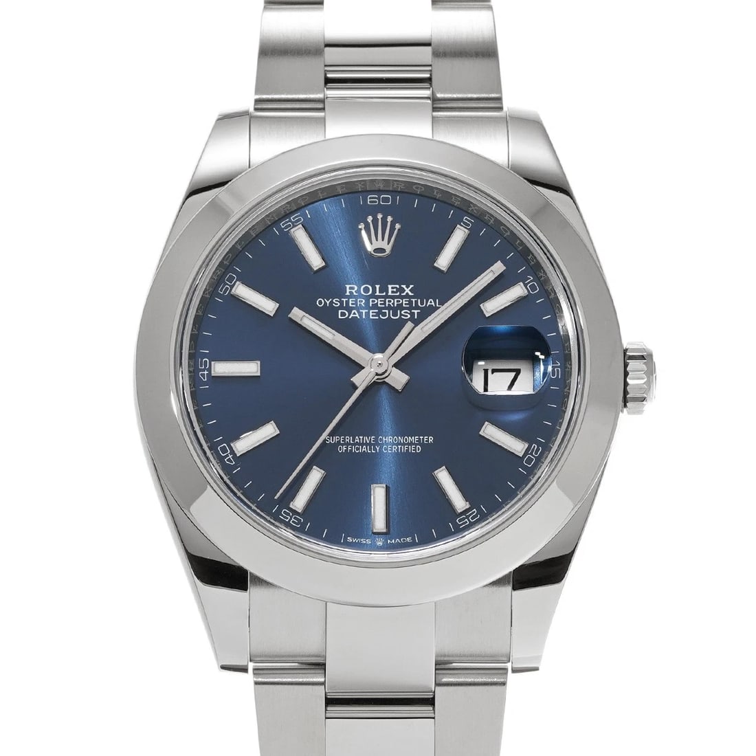 ROLEX DATEJUST BRIGHT BLUE WATCH: ROLEX Datejust Bright blue Watch Brand: ROLEX Type: Wristwatch Material: Band Material Stainless steel, Case Material Stainless steel Color: Dial Color Bright blue Size: ??Case? H/about 41mm W/about 4