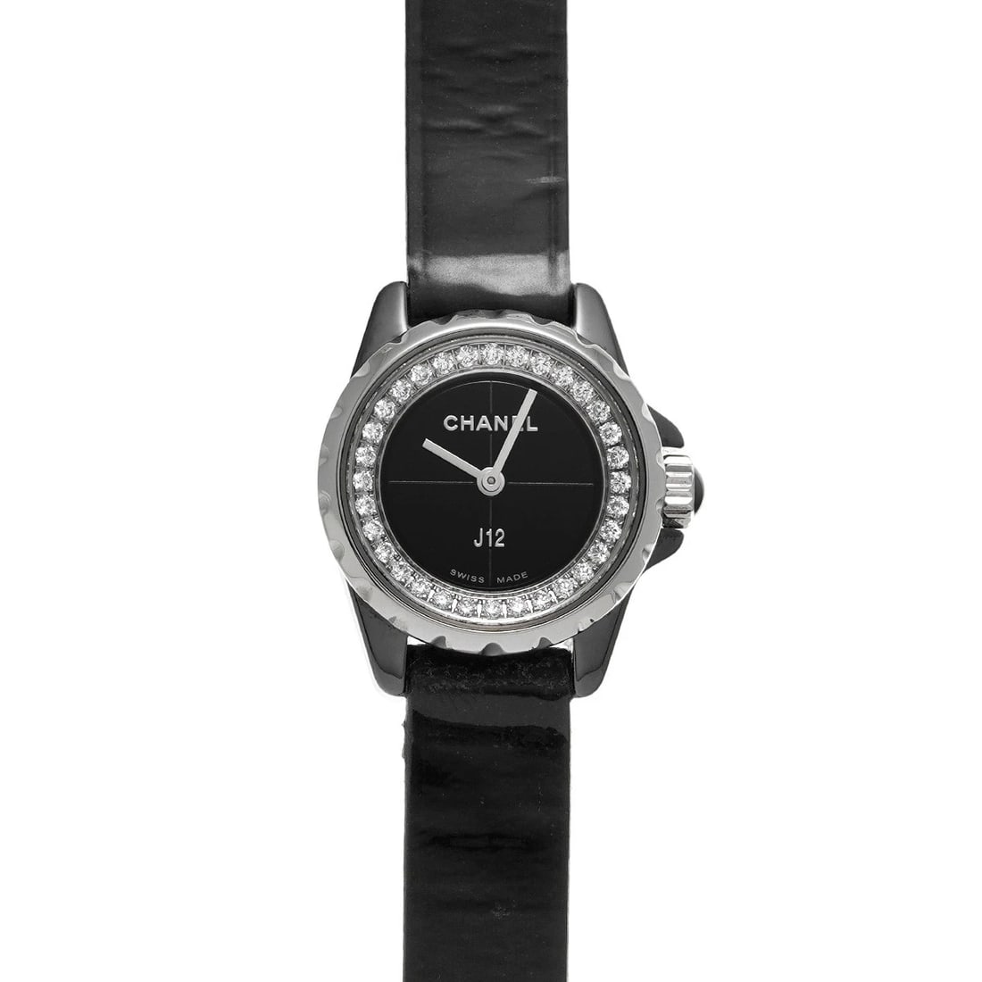 CHANEL J12 BLACK WATCH: CHANEL J12 black Watch Brand: CHANEL Type: Wristwatch Material: Band Material enamel, Case Material ceramic Color: Dial Color black Size: ??Case? H/about 20mm W/about 20mm D/about 7.7mm lug width:9mm 