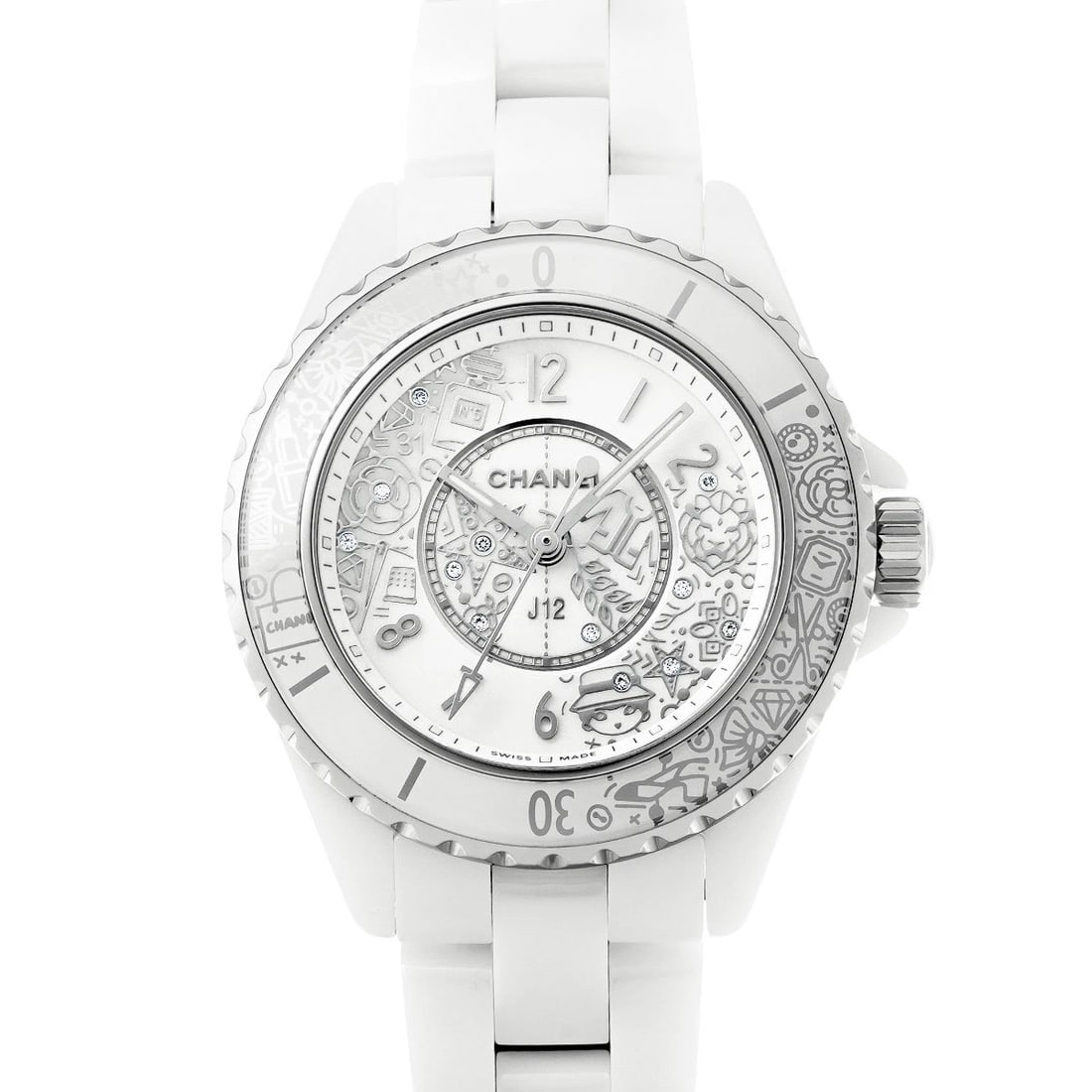 CHANEL J12 WHITE DIAMOND WATCH (1 of 4)