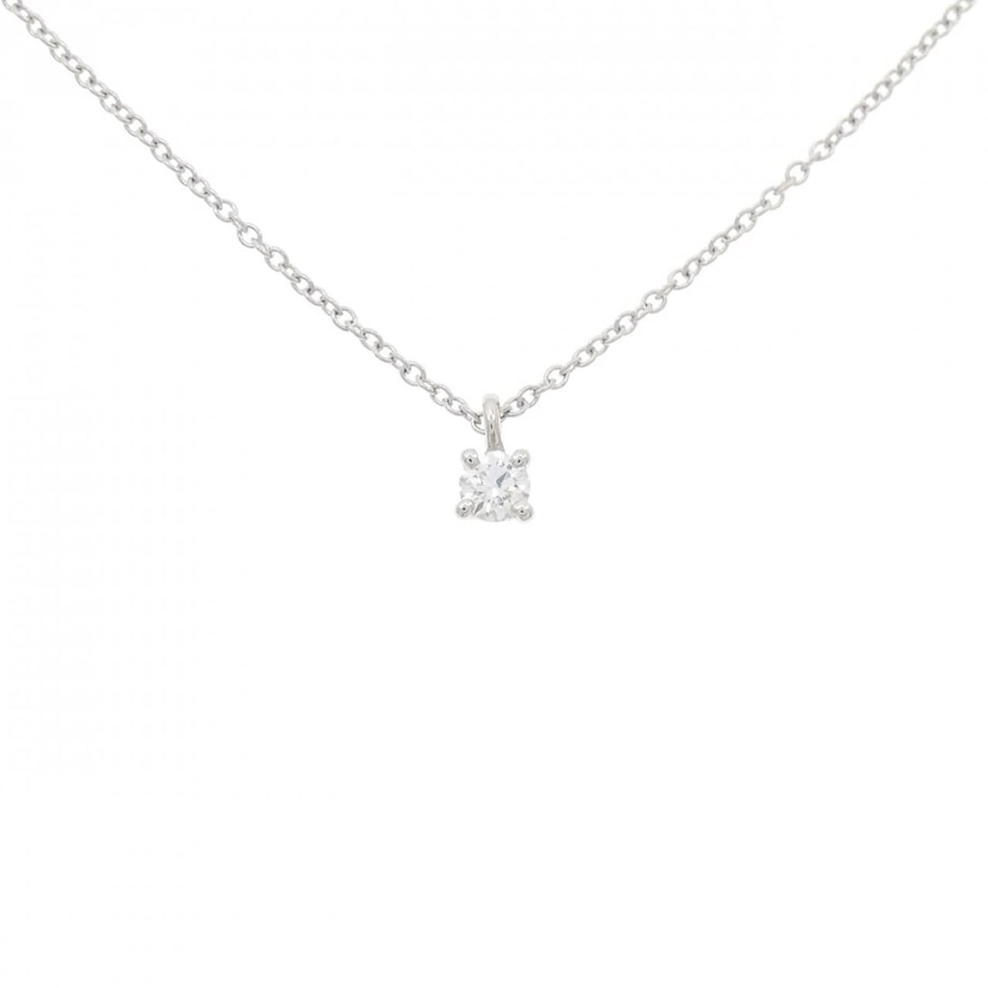 TIFFANY&CO. SOLITAIRE NECKLACE: TIFFANY&Co. Solitaire Necklace Brand: TIFFANY&Co. Type: Necklace Material: Platinum950, Main Stone/Creation Natural Color: Platinum Size: 41cm Actual Size Pendant length approx. x width approx.: 6.0mm
