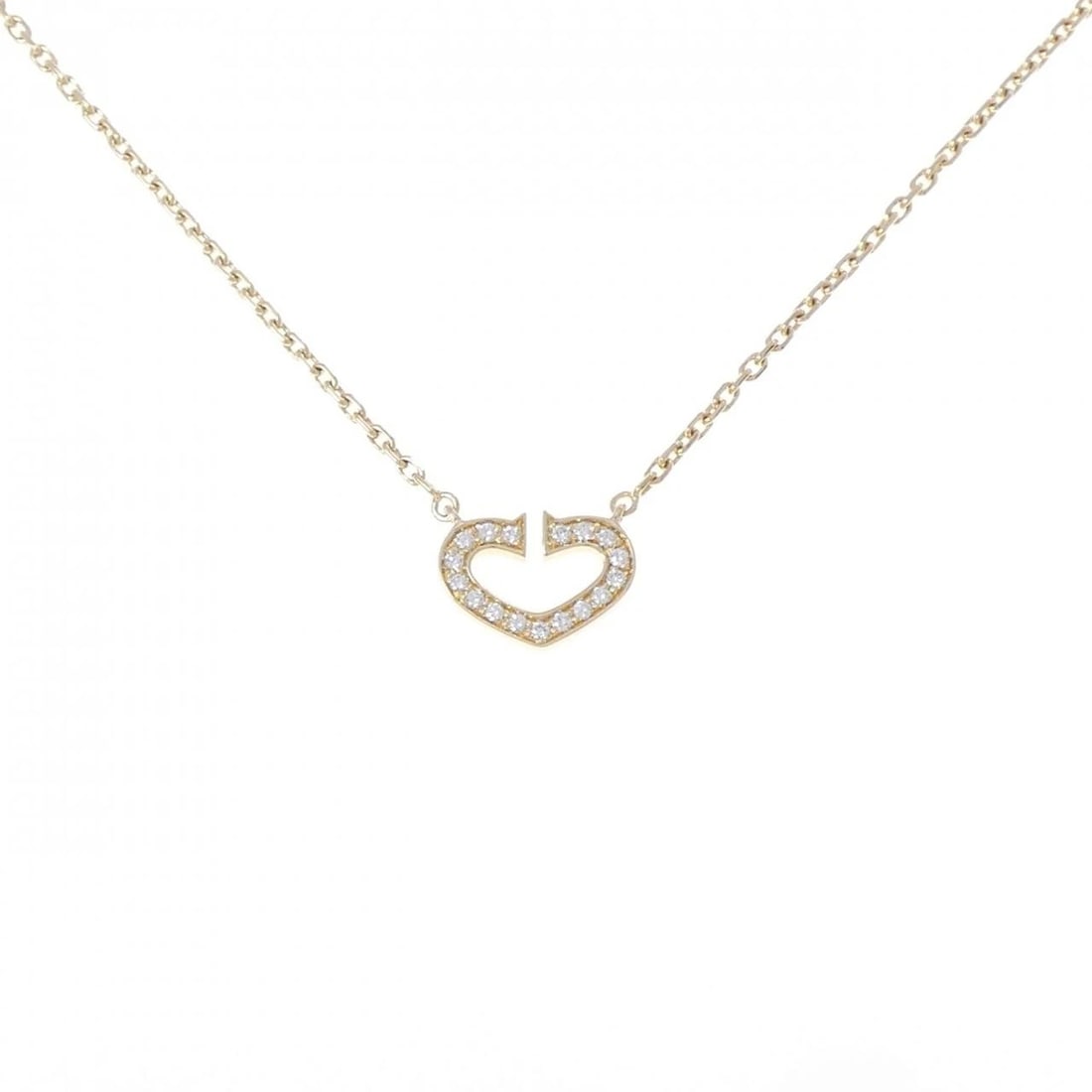 CARTIER C HEART NECKLACE: Cartier C Heart Necklace Brand: CARTIER Type: Necklace Material: 750 yellow gold, Main Stone/Creation Natural Color: yellow gold Size: 39cm Actual Size Pendant length approx. x width approx.: 8.7mmx12