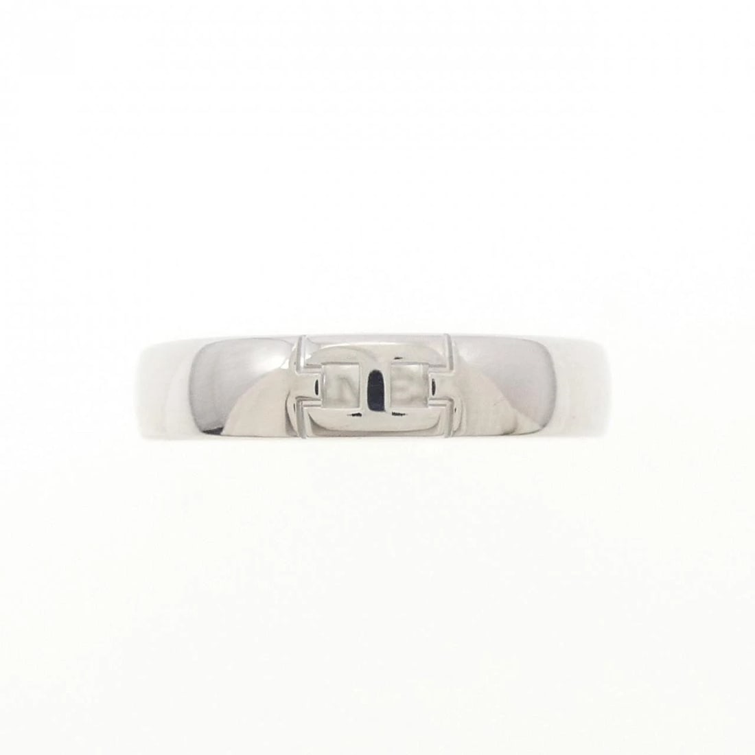 HERMES EVER HERCULES RING: Hermes Ever Hercules Ring Brand: HERMES Type: Ring Material: 750 white gold, Color: white gold Size: US 3 3/4 Accessories: None Accessories Notice: When purchasing pre-owned goods, please
