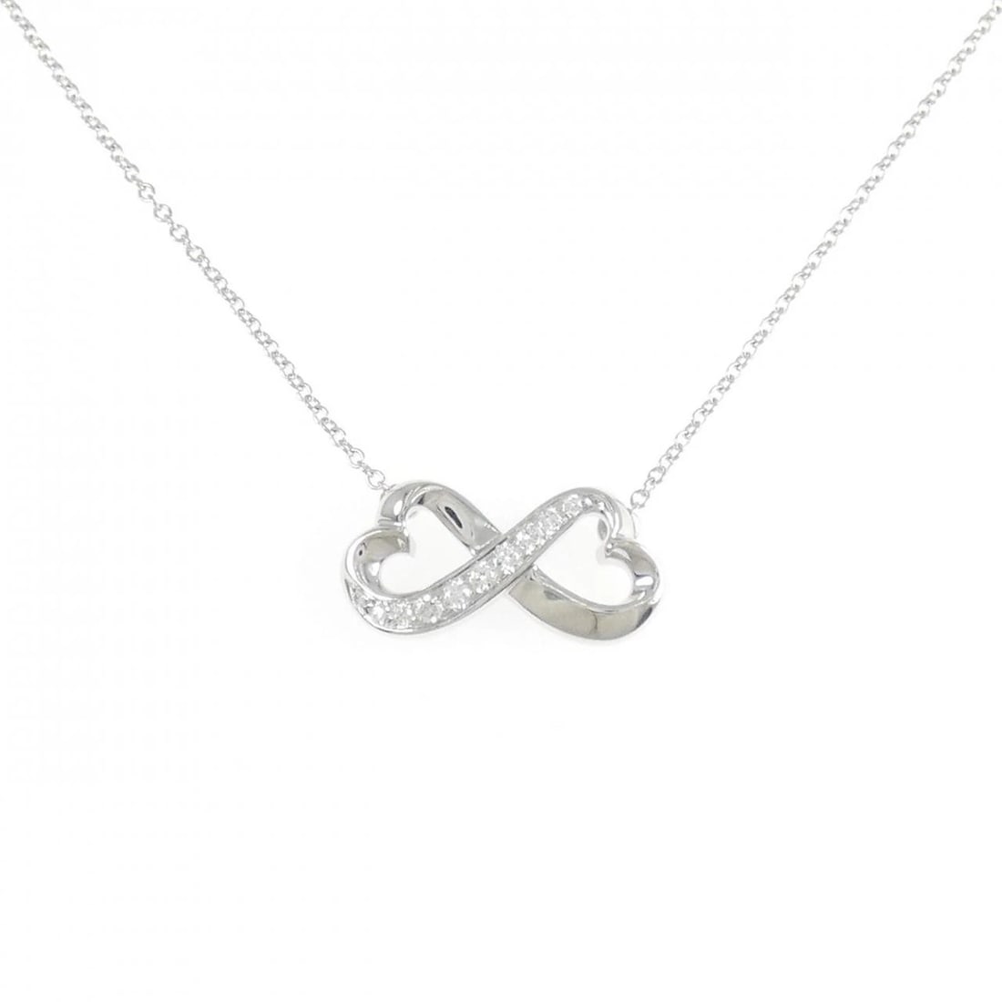 TIFFANY & CO. DOUBLE LOVING HEART NECKLACE: TIFFANY & Co. Double Loving Heart Necklace Brand: TIFFANY&Co. Type: Necklace Material: 750 white gold, Main Stone/Creation Natural Color: white gold Size: 38cm Actual Size Pendant length approx. x wid
