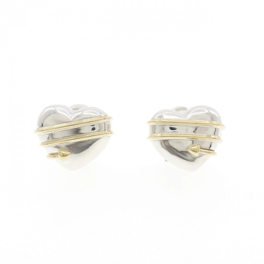 TIFFANY & CO. 925/750YG PIERCE: TIFFANY & Co. 925/750YG Pierce Brand: TIFFANY&Co. Type: Pierce/Earring Material: 925Silver/750Yellow Gold, Color: Silver/Yellow Gold Size: Approx. height x width: 12.9mm x 15.6mm Accessories: None