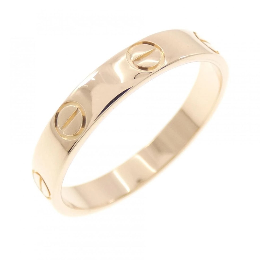 CARTIER MINI LOVE RING: Cartier Mini Love Ring Brand: CARTIER Type: Ring Material: 750 Pink Gold, Color: Pink Gold Size: US 7 1/4 Accessories: None Accessories Notice: When purchasing pre-owned goods, please refer to the