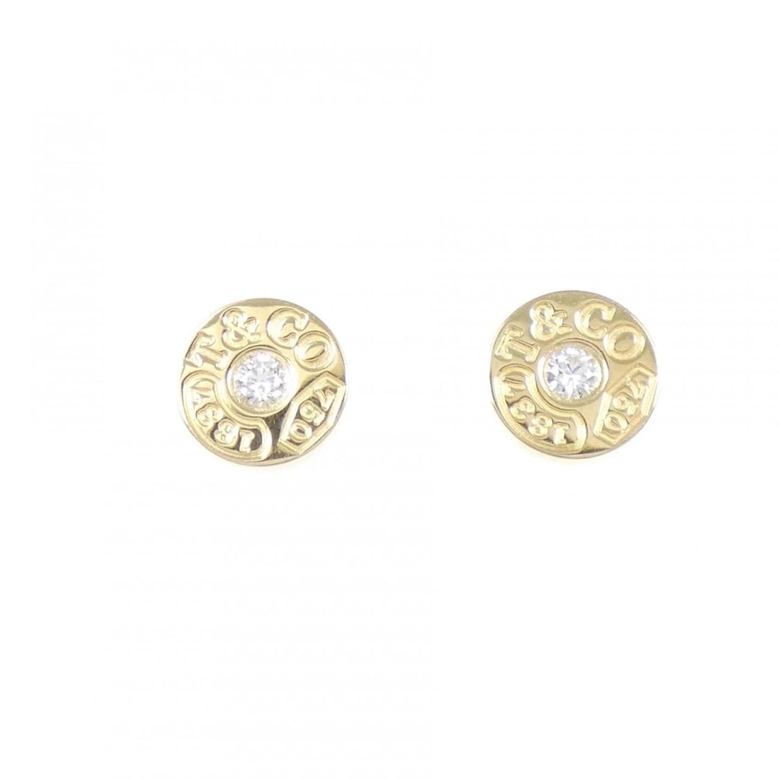 TIFFANY&CO. CIRCLE PIERCE: TIFFANY&Co. Circle Pierce Brand: TIFFANY&Co. Type: Pierce/Earring Material: 750 yellow gold, Main Stone/Creation Natural Color: yellow gold Size: Actual Size Diameteraround: 8.0mm Accessories: None
