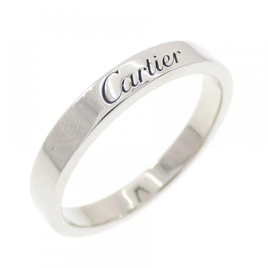 CARTIER ENGRAVED RING: Cartier Engraved Ring Brand: CARTIER Type: Ring Material: Platinum950, Color: Platinum Size: US 7 1/4 Accessories: None Accessories Notice: When purchasing pre-owned goods, please refer to