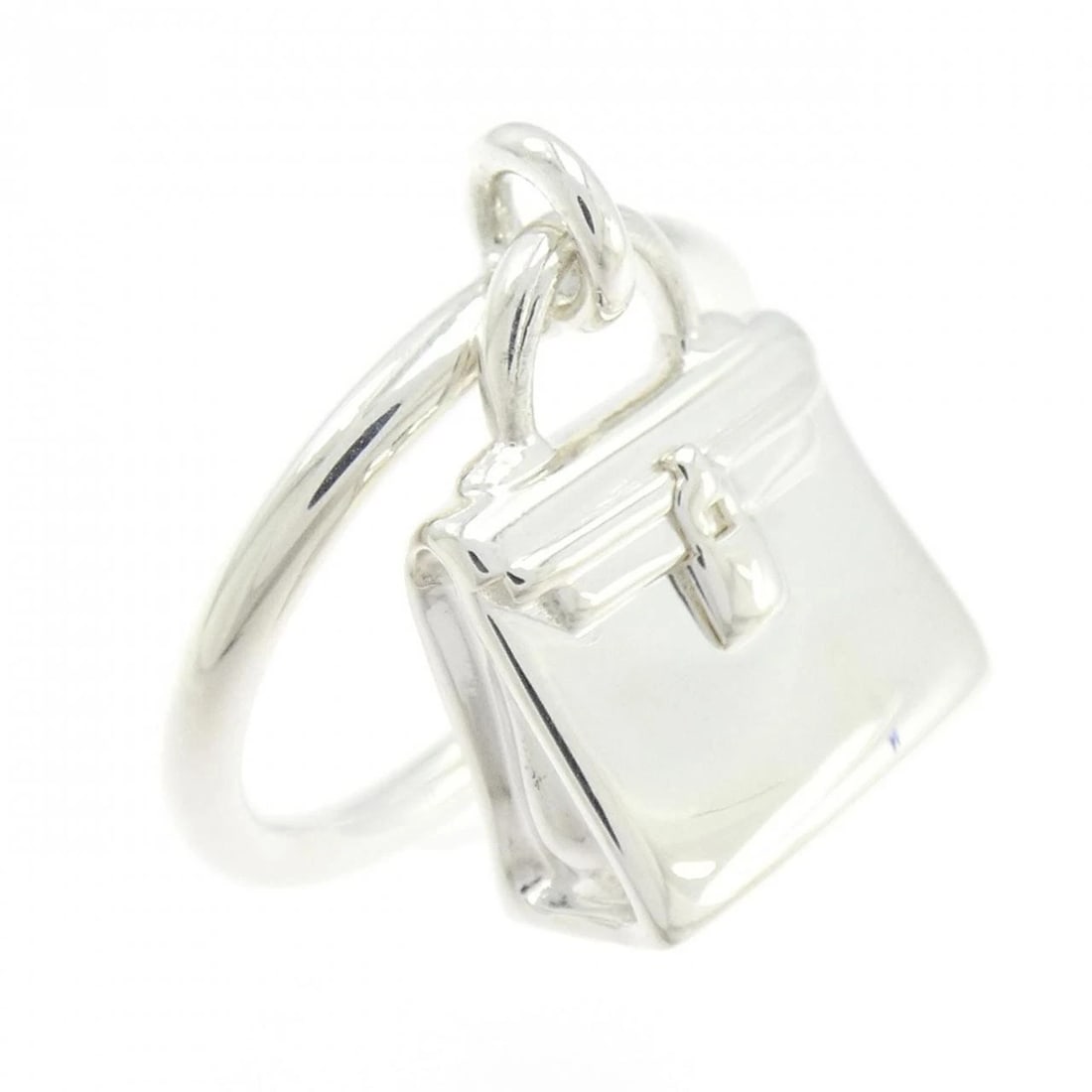 HERMES AMULET KELLY RING: Hermes Amulet Kelly Ring Brand: HERMES Type: Ring Material: 925Silver, Color: Silver Size: US 6 Accessories: None Accessories Notice: When purchasing pre-owned goods, please refer to the photos of