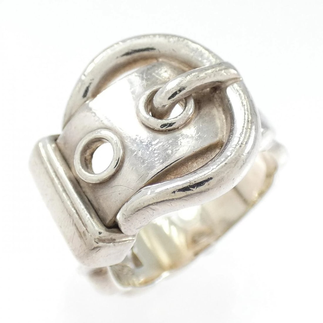 HERMES BOUCLE SERIE RING: Hermes Boucle Serie Ring Brand: HERMES Type: Ring Material: 925Silver, Color: Silver Size: US 3 3/4 Accessories: None Accessories Notice: When purchasing pre-owned goods, please refer to t