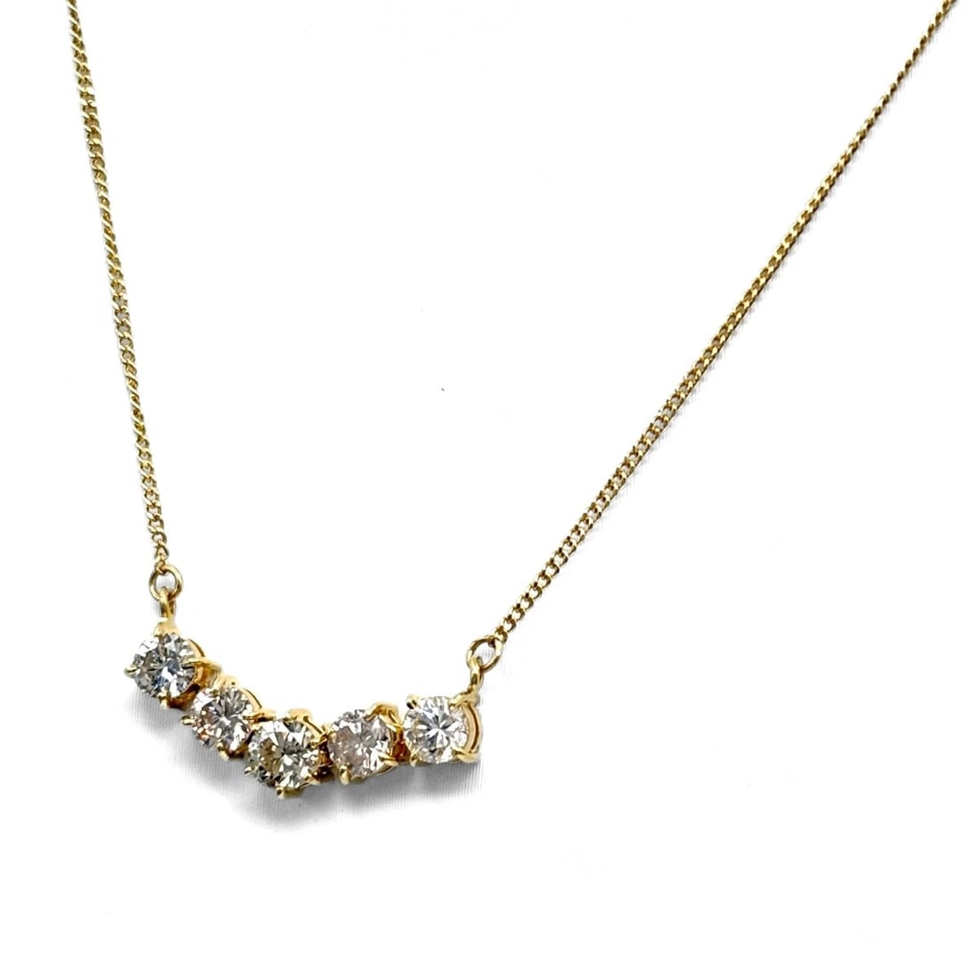MELEE DIAMOND DESIGN NECKLACE YELLOW GOLD PENDANT (1 of 3)