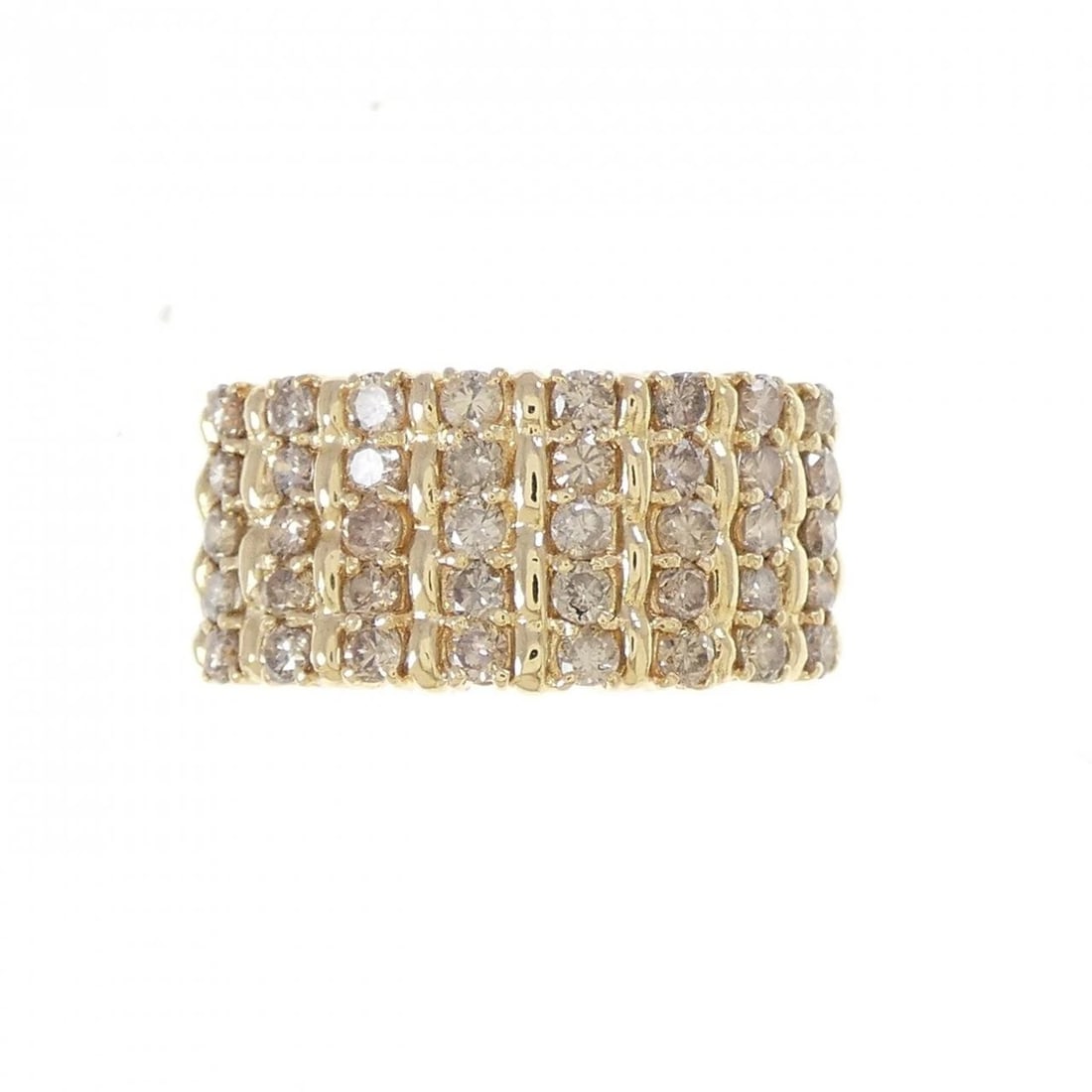 K18YG DIAMOND RING: K18YG Diamond Ring Brand: Unbranded Type: Diamond Ring Material: 18K Yellow Gold, Main Stone/Creation Natural Color: Yellow Gold Size: US 5 1/4 Accessories: None Accessories Notice: When purchasing