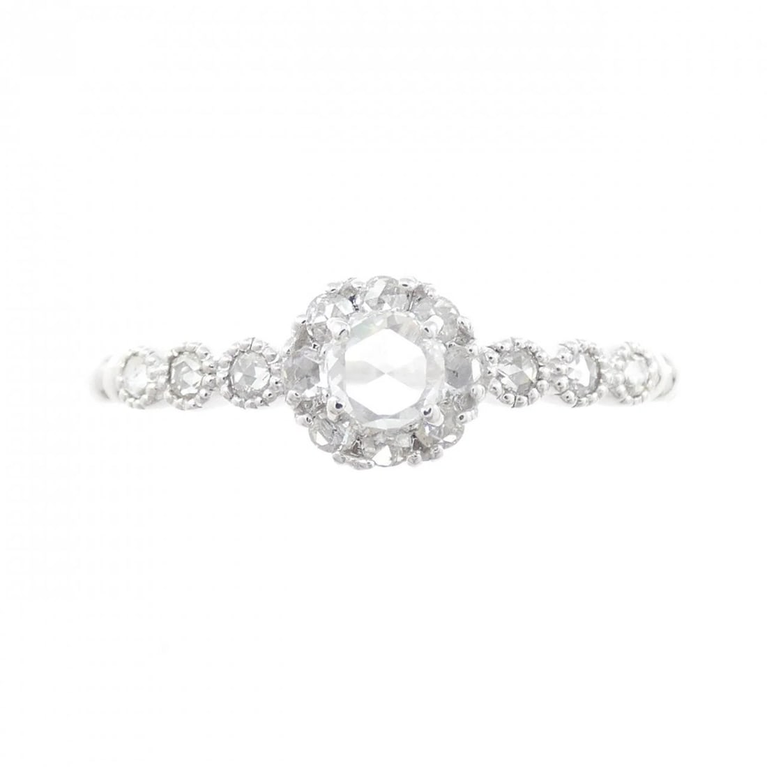 K18WG DIAMOND RING - 2