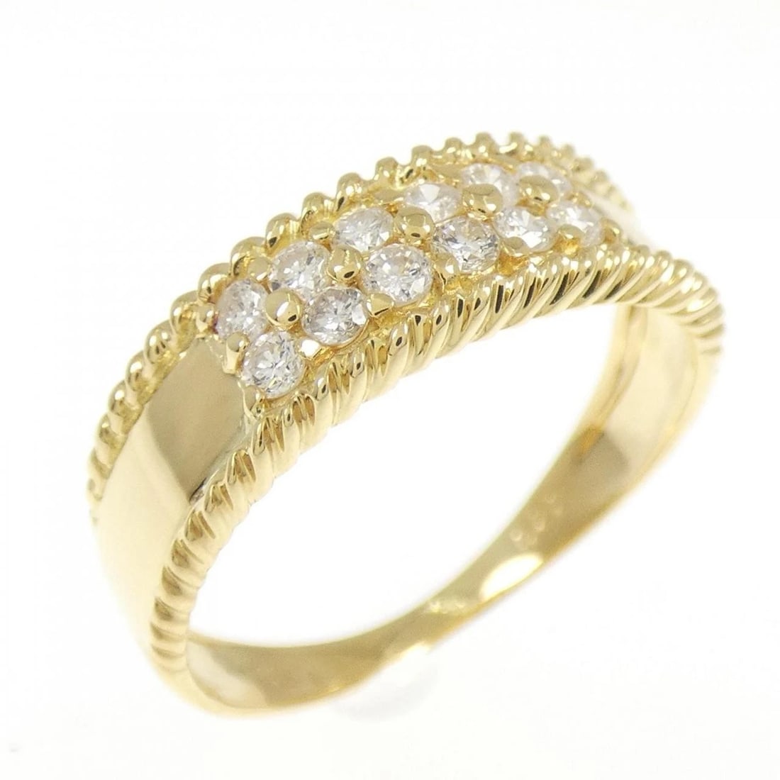 K18YG DIAMOND RING: K18YG Diamond Ring Brand: Unbranded Type: Diamond Ring Material: 18K Yellow Gold, Main Stone/Creation Natural Color: Yellow Gold Size: US 5 1/4 Accessories: None Accessories Notice: When p