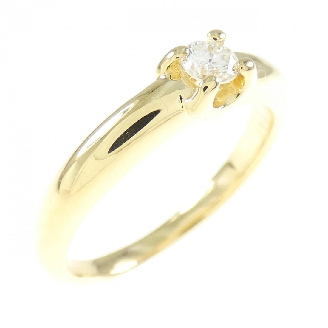 18K YELLOW GOLD SOLITAIRE DIAMOND RING (1 of 2)