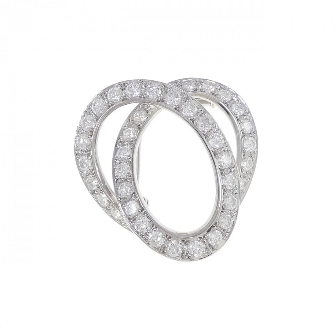 PT900 DIAMOND BROOCH: PT900 Diamond Brooch Brand: Unbranded Type: Diamond Pendant/Brooch Material: Platinum900, Main Stone/Creation Natural Color: Platinum Size: Actual Size Approx. length x width: 29.7mm x 28.0mm