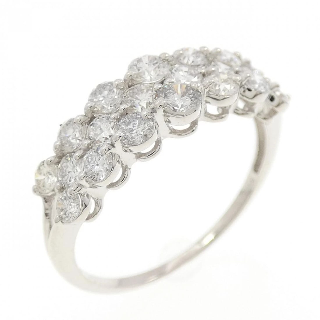 K18WG DIAMOND RING: K18WG Diamond Ring Brand: Unbranded Type: Diamond Ring Material: 18k White Gold, Main Stone/Creation Natural Color: White Gold Size: US 6 1/4 Accessories: None Accessories Notice: When purchasing