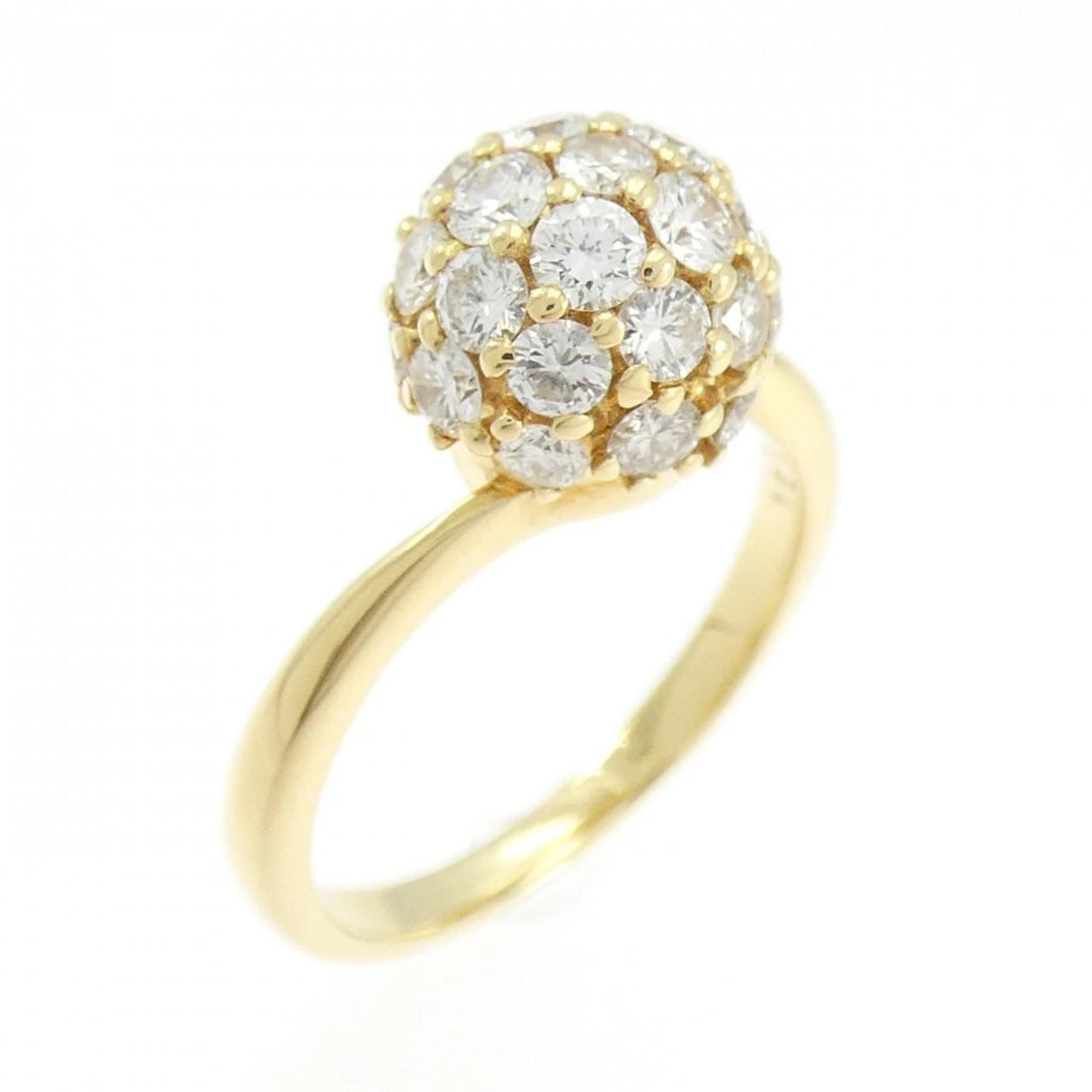 K18YG DIAMOND RING: K18YG Diamond Ring Brand: Unbranded Type: Diamond Ring Material: 18K Yellow Gold, Main Stone/Creation Natural Color: Yellow Gold Size: US 6 1/4 Accessories: None Accessories Notice: When purchasing