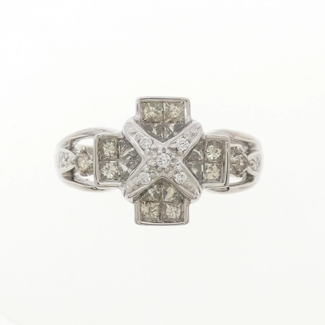 K18WG DIAMOND RING - 2