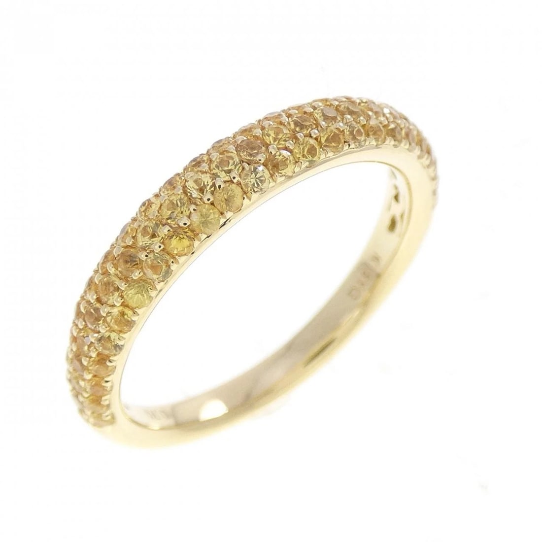 K18YG SAPPHIRE RING: K18YG Sapphire Ring Brand: Unbranded Type: Sapphire Ring Material: 18K Yellow Gold, Main Stone/Creation Sapphire Secondary Stone Diamond Color: Yellow Gold Size: US 6 1/4 Accessories: None