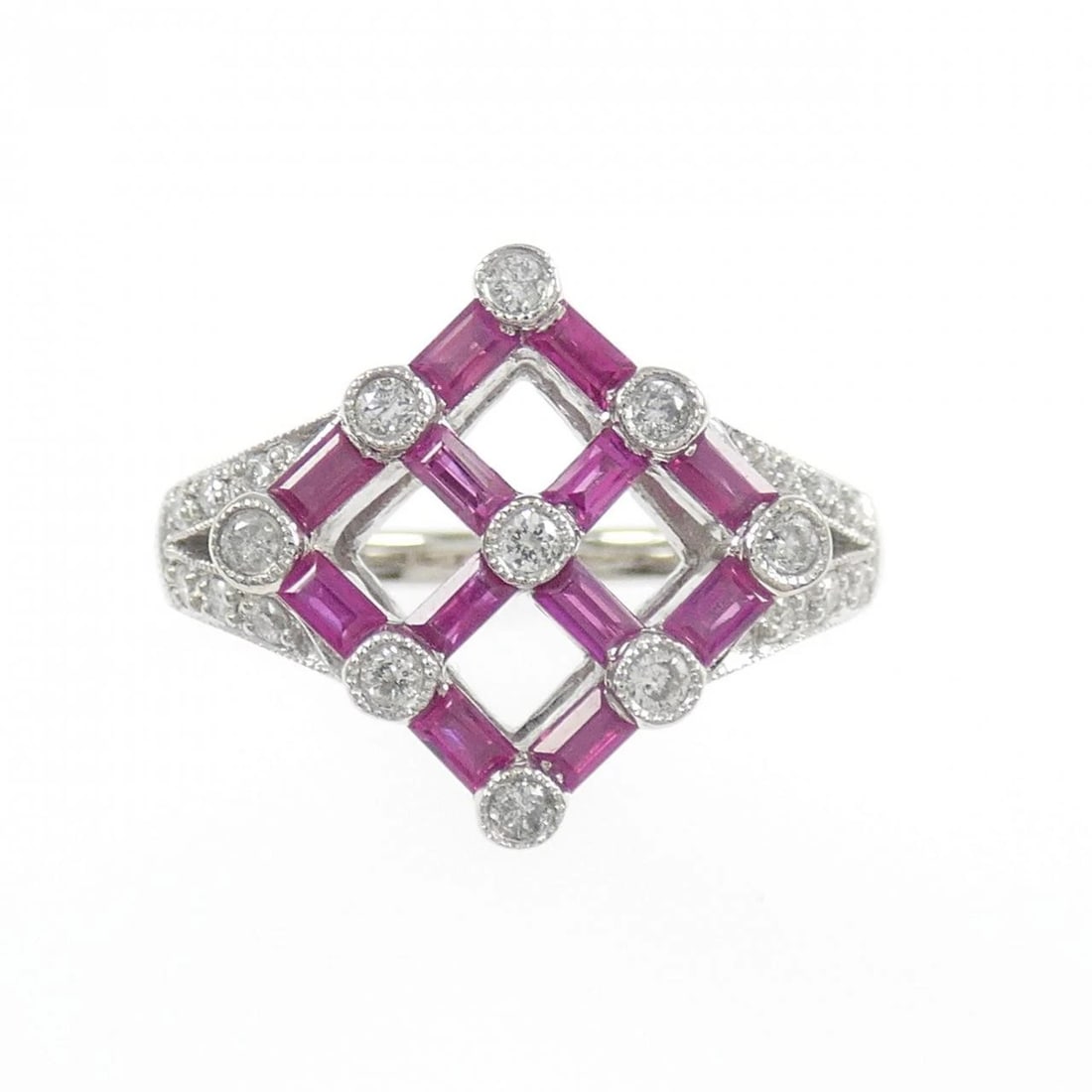 K18WG RUBY RING - 2