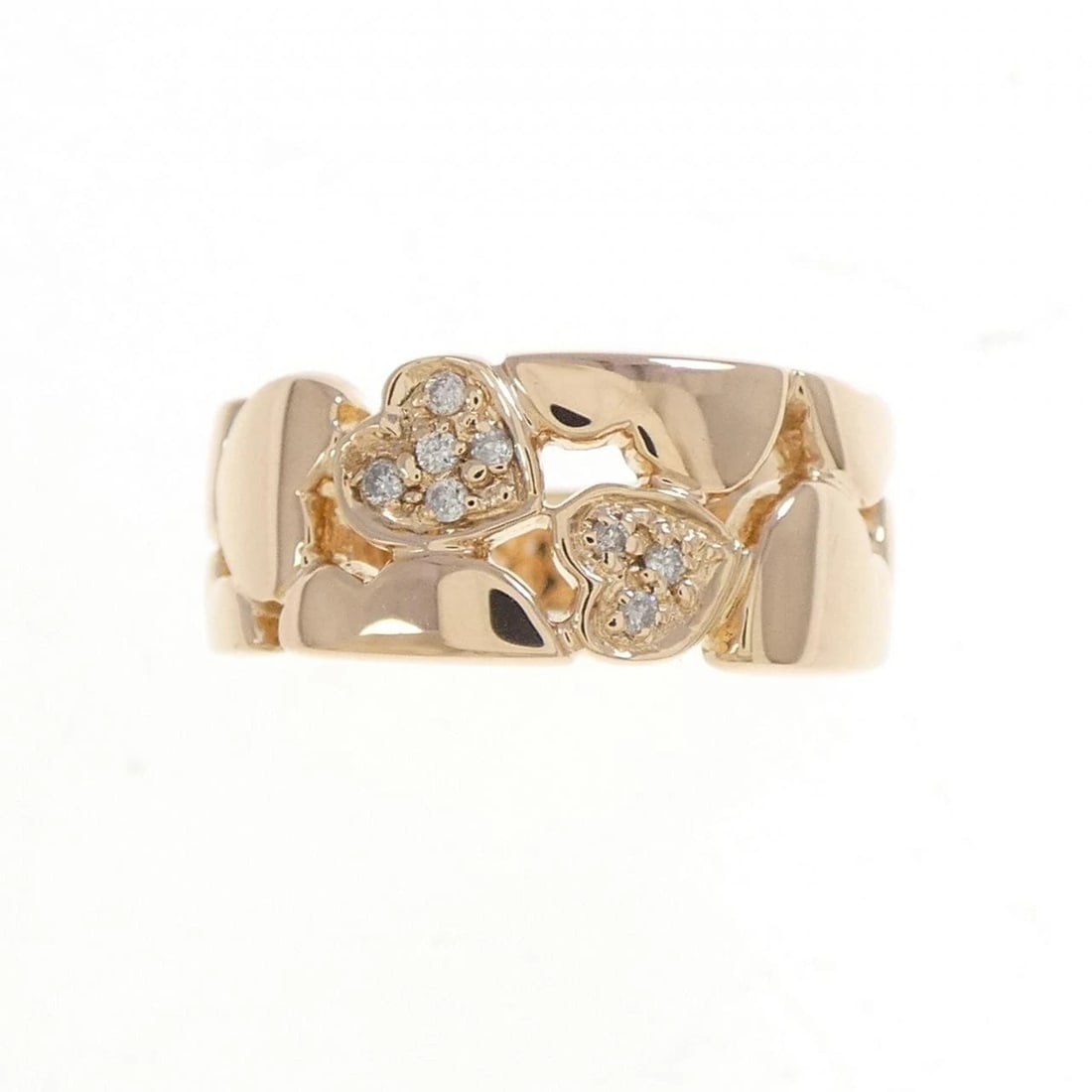 K18PG HEART DIAMOND RING - 2