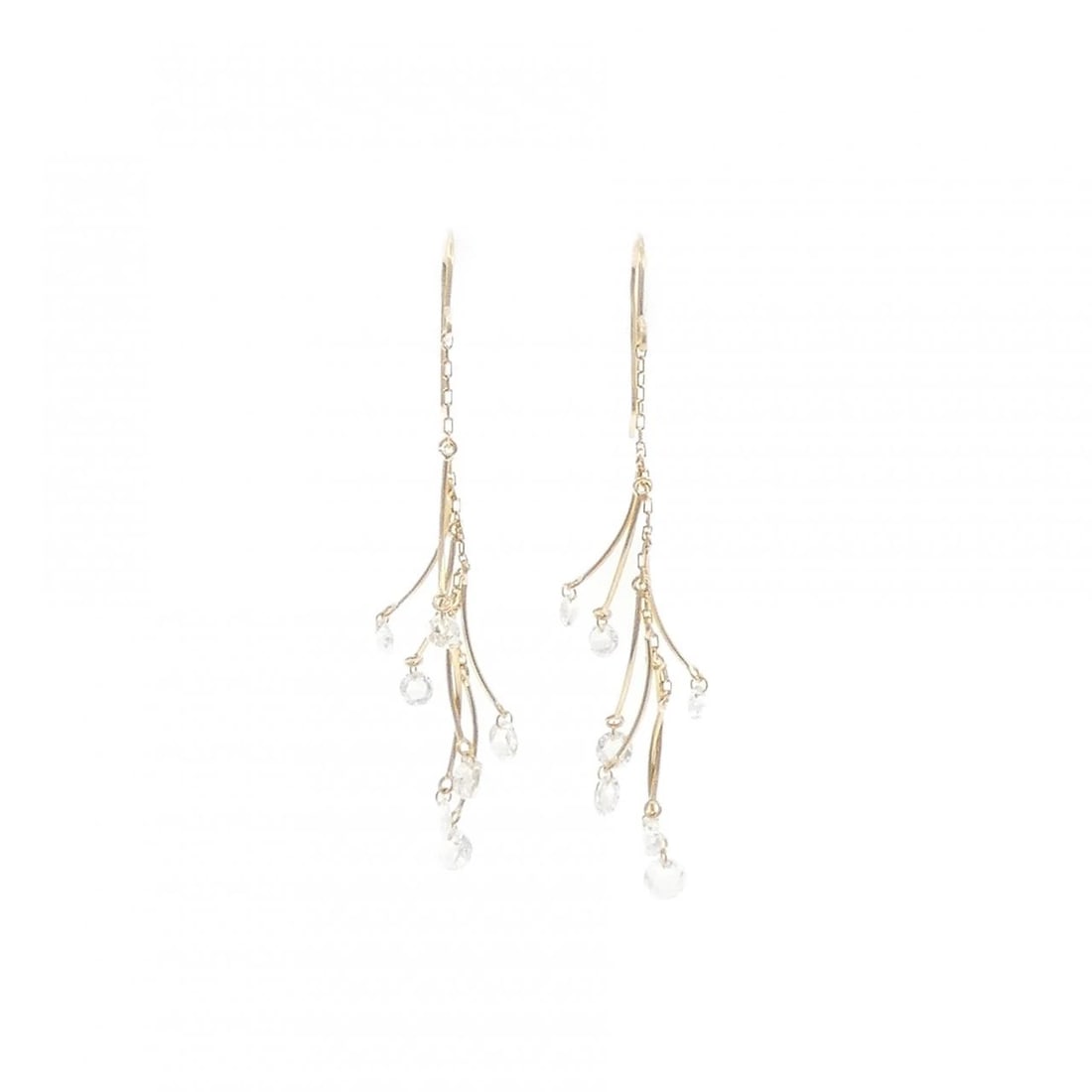 K18YG DIAMOND PIERCE: K18YG Diamond Pierce Brand: Unbranded Type: Diamond Pierce/Earring Material: 18K Yellow Gold, Main Stone/Creation Natural Color: Yellow Gold Size: Actual Size Approximate dimensions (height x width):