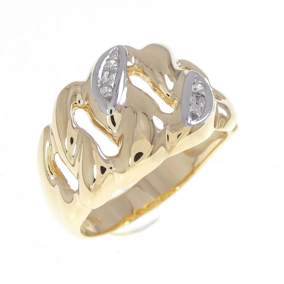 K18YG/PT900 DIAMOND RING: K18YG/PT900 diamond ring Brand: Unbranded Type: Diamond Ring Material: 18K Yellow GoldPlatinum900, Main Stone/Creation Natural Color: Yellow GoldPlatinum Size: US 5 3/4 Accessories: None Accessories