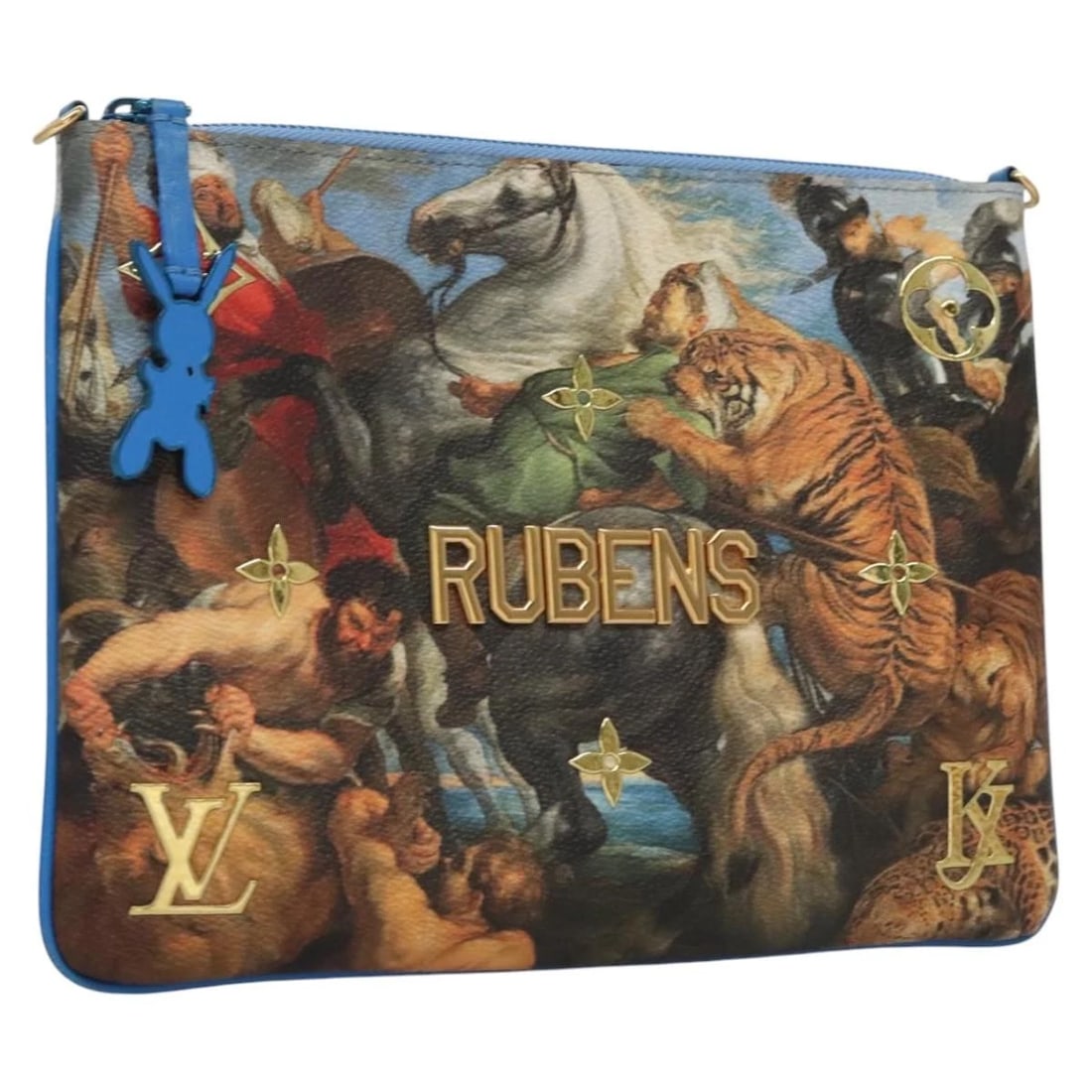 LOUIS VUITTON CELTY POCHETTE PLAT POUCH KOONS: LOUIS VUITTON Celty Pochette Plat Pouch Koons Brand: LOUIS VUITTON Type: Accessory Pouch Material: Monogram Canvas Color: Multicolor Size: W9.8 x H7.3 x D0.8inch(Approx) Accessories: None
