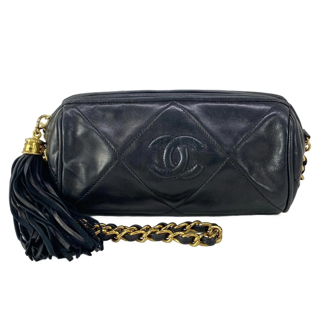 CHANEL MATELASSE - BLACK LAMBSKIN SHOULDER BAG: CHANEL Matelasse - Black Lambskin Shoulder Bag Brand: CHANEL Type: Shoulder Bag Material: Exterior Material Lambskin Color: Exterior Color Black Size: Height : 3.94 inch (10 cm) Width : 6.89 inch (17.
