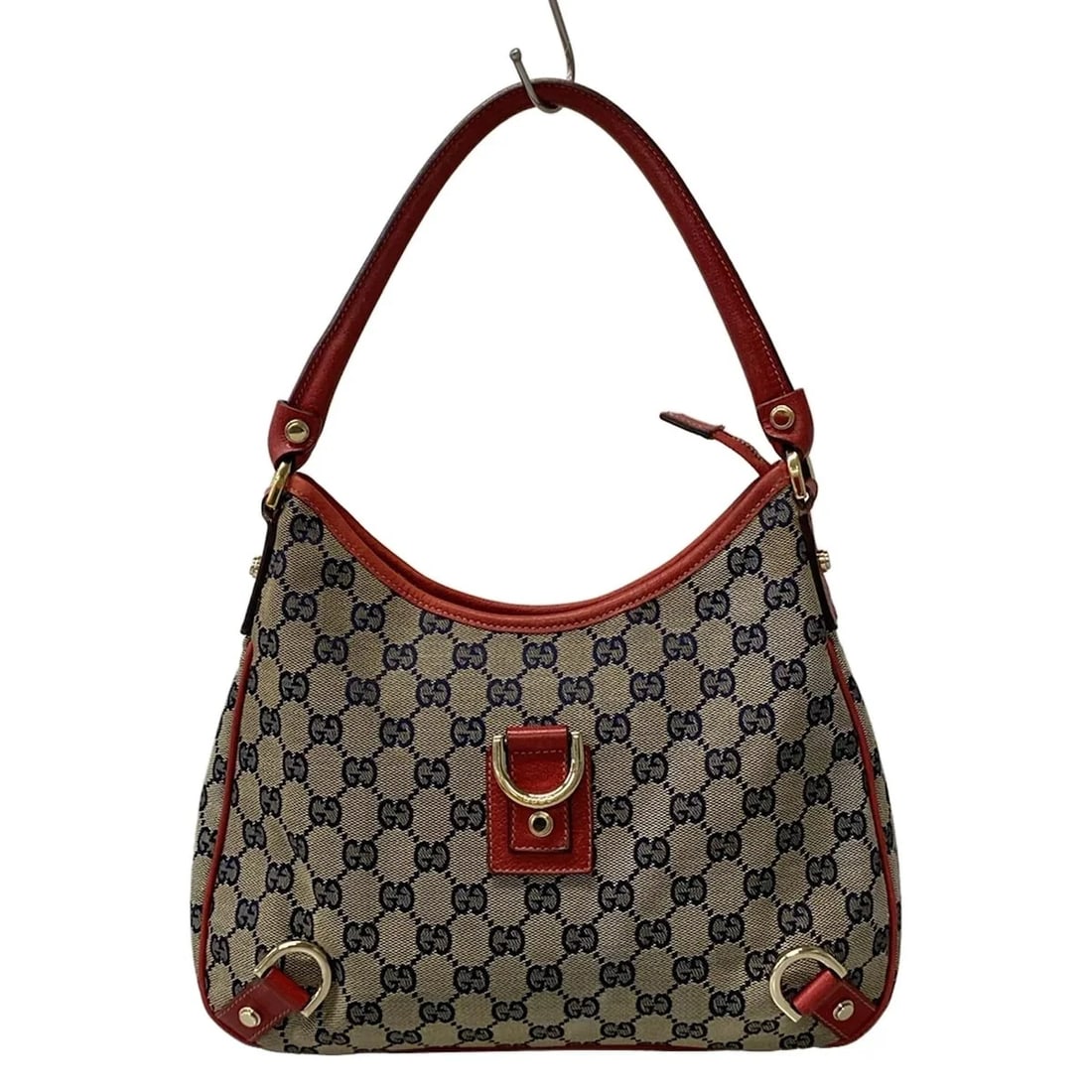 GUCCI GG/ABBEY BEIGE NAVY RED JACQUARD LEATHER HANDBAG: GUCCI GG/Abbey Beige Navy Red Jacquard Leather Handbag Brand: GUCCI Type: Handbag Material: Exterior Material Jacquard, Leather Color: Exterior Color Beige, Navy, Red Size: Height : 7.87 inch (20 cm) 