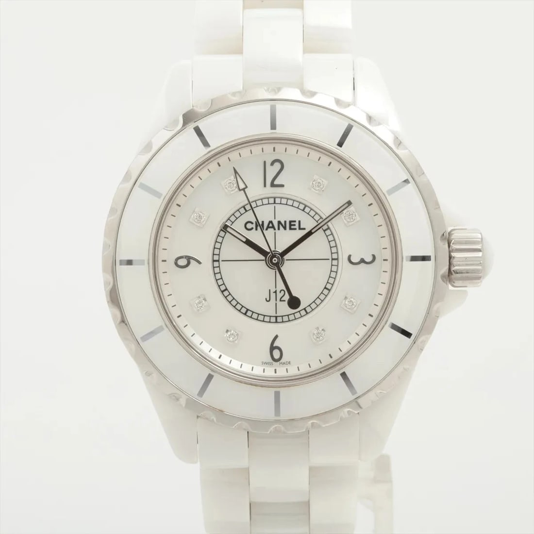 CHANEL J WHITE DIAL WATCH (1 of 4)