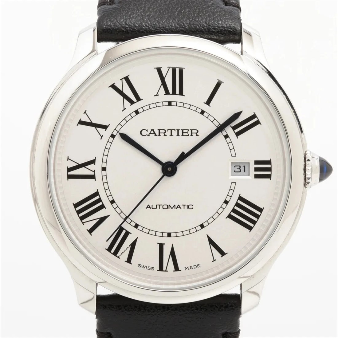 CARTIER RONDO MUST DOO CARTIER SILVER-FACE WATCH: Cartier Rondo Must Doo Cartier Silver-Face Watch Brand: Cartier Type: Wristwatch Material: SS Color: Dial Color silver Size: Case:W1.6 x H1.6inch / W40 x H40 Circumference of Wrist:7.3inch / 18.5