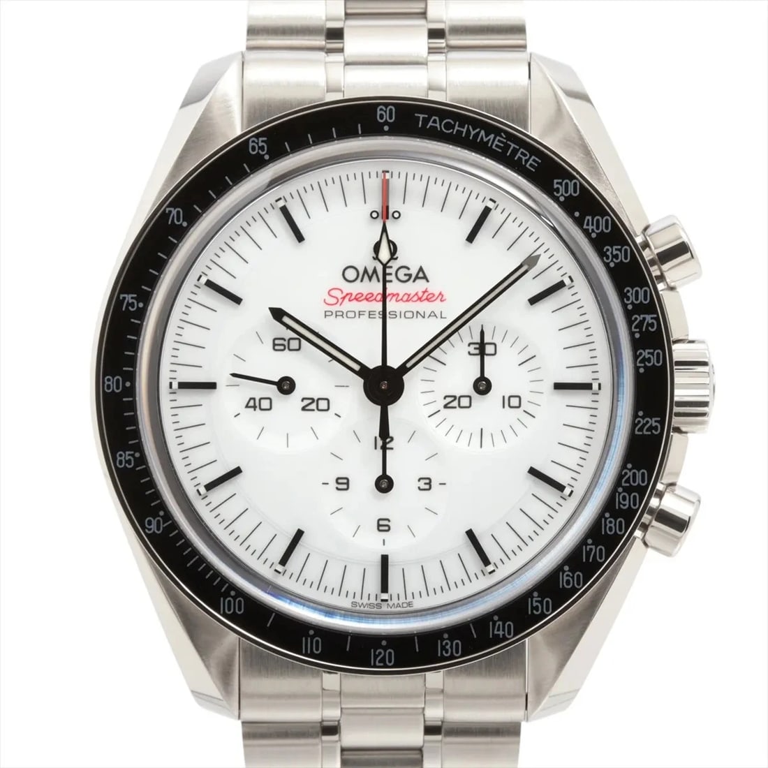 OMEGA SPEEDMASTER PROFESSIONAL MOONWATCH WATCH: Omega Speedmaster Professional Moonwatch Watch Brand: Omega Type: Wristwatch Material: SS Color: Dial Color white Size: Case:W1.6 x H1.6inch / W42 x H42 Circumference of Wrist:7.9inch / 20 Accesso