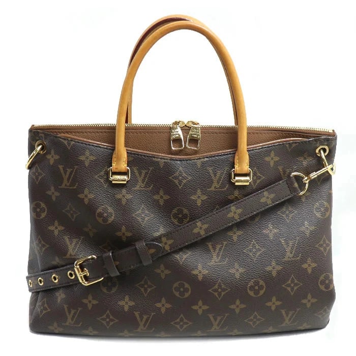LOUIS VUITTON PALLAS SHOULDER BAG: LOUIS VUITTON Pallas Shoulder Bag Brand: LOUIS VUITTON Type: Handbag Material: Monogram Canvas Leather Color: Avane Size: H26cm x D12cm Width at bottom: 34cm Handle: 38cm Accessories: None