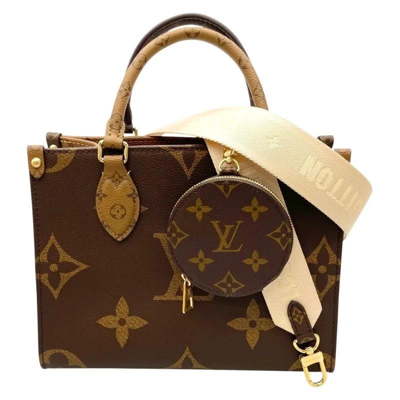 LOUIS VUITTON ONTHEGO PM MONOGRAM TOTE: LOUIS VUITTON Onthego PM Monogram Tote Brand: LOUIS VUITTON Type: Handbag Material: Monogram Giant Reverse Canvas Color: brown Size: W: 25cm / H: 19cm / D: 11cm Accessories: None Accessori