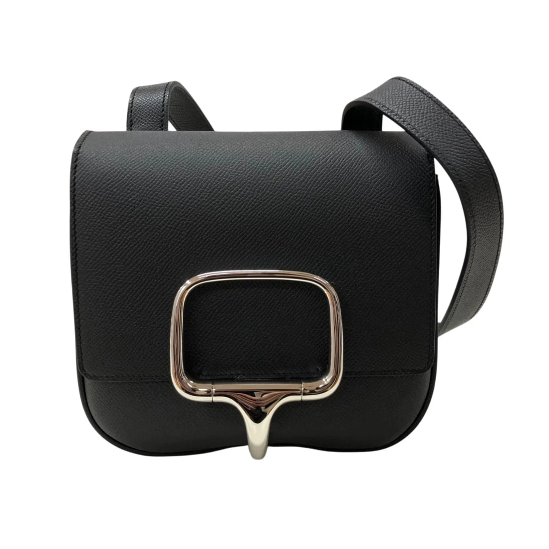 HERMES DELLA CAVALLERIA MINI SHOULDER BAG: HERMES Della Cavalleria Mini Shoulder Bag Brand: HERMES Type: Handbag Material: Epson Color: Black / SV Hardware Size: W: 18cm / H: 16cm / D: 6.5cm Accessories: None Accessories Notice: Wh